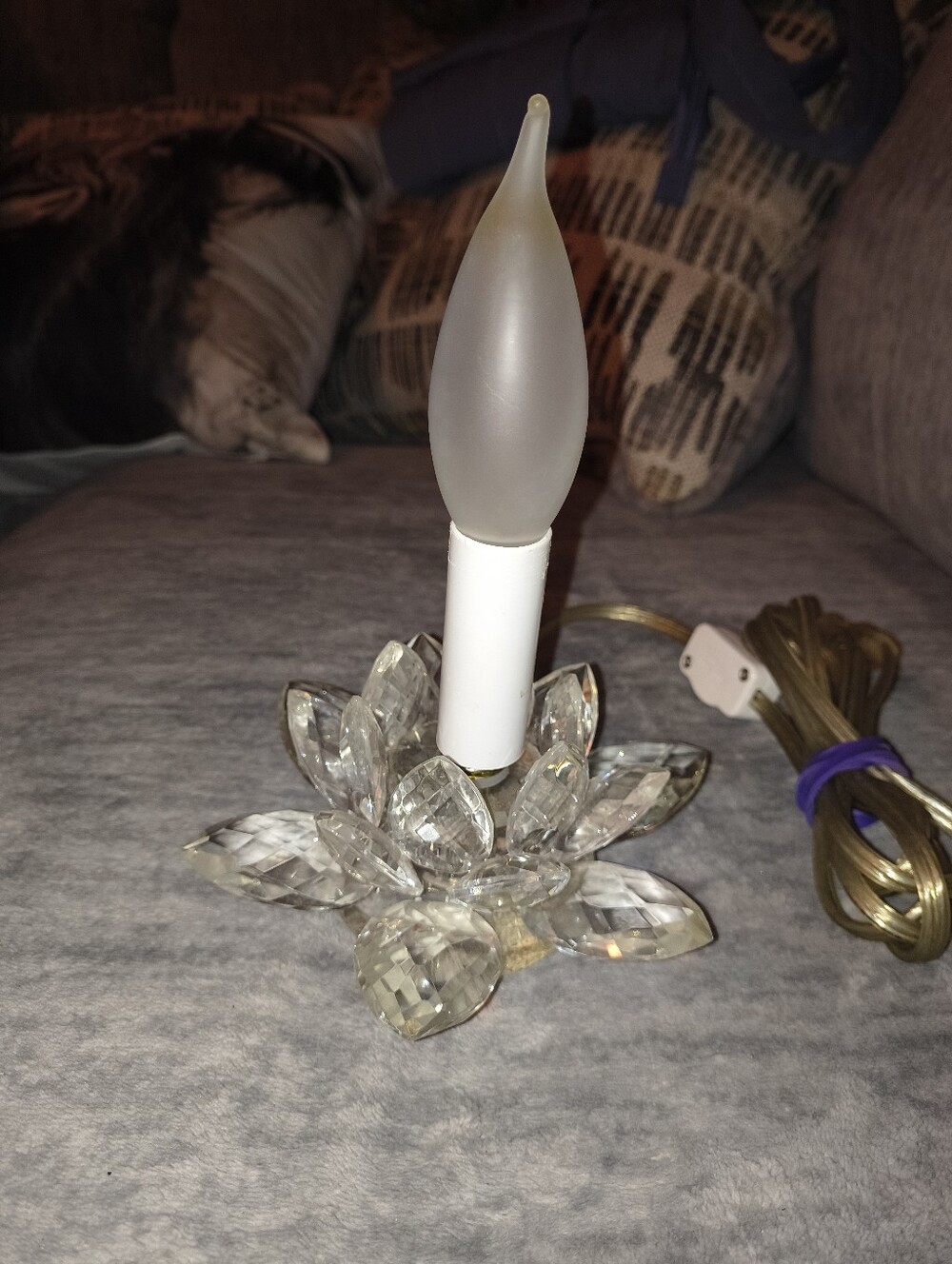 Crystal Lotus Electric Accent Light - Clear